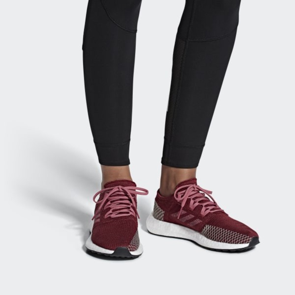 Adidas Pureboost Go Running Shoes - Maroon/Pink